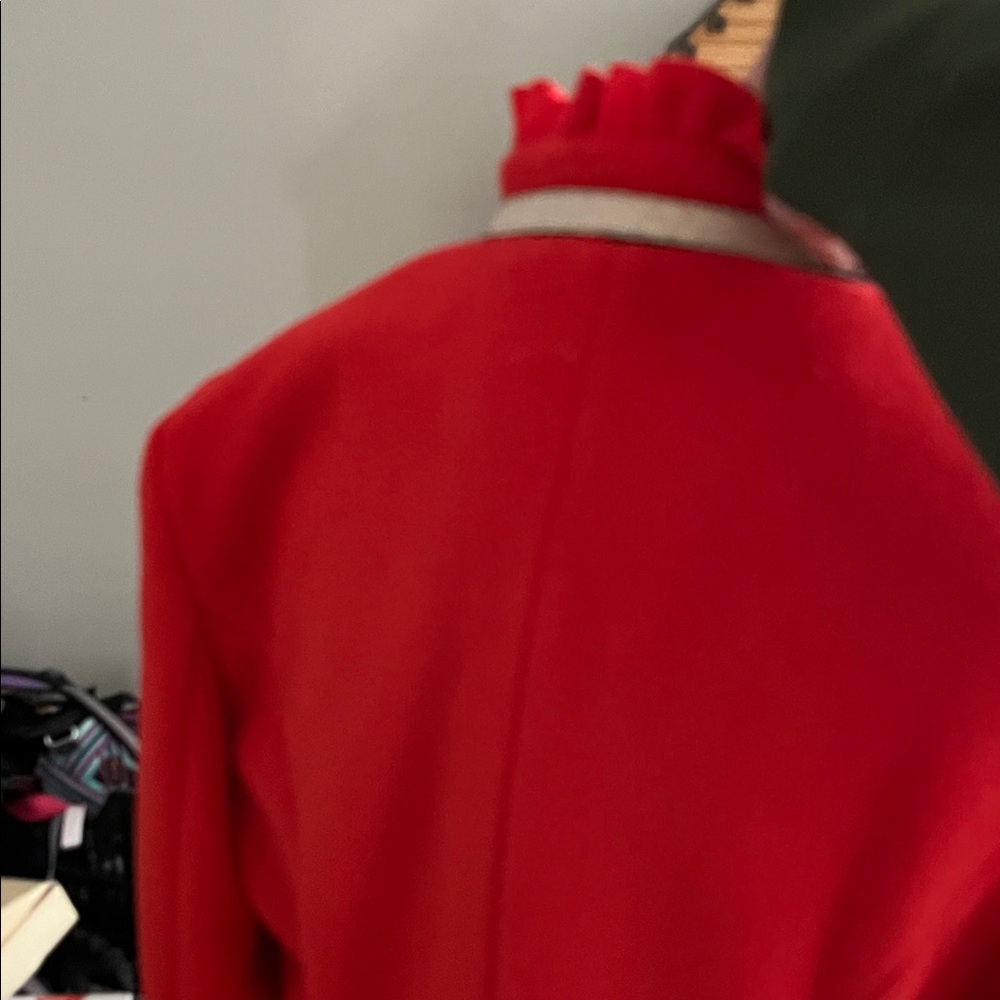 Elegant Red Embroidered Women's Blazer - Picture 7 of 8